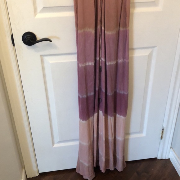 Gypsy 05 Purple Tie Dye Silk Maxi Dress - Picture 3 of 7